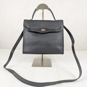 Vintage Christian Dior PVC Leather Crossbody Top Handbag Made in France.